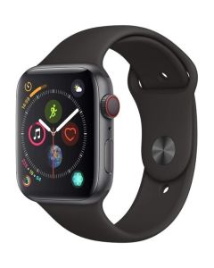 APPLE Watch Series 4 Cellular - Space Grey & Black Sports Band, 44 mm - A-Grade