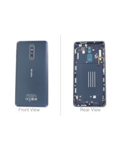 Genuine Nokia 8, Nokia 8 Dual Sim Blue Rear / Battery Cover - 20NB1LW0024
