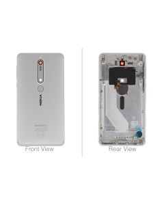 Genuine Nokia 6.1 2018 Dual Sim White Iron Rear / Battery Cover with NFC - 20PL2W00002