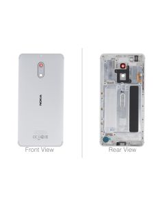 Genuine Nokia 6 TA-1021 Dual Sim Silver Rear / Battery Cover - 20PLESW0004