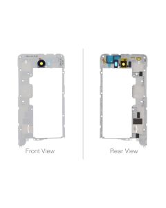 Official Huawei Y5II CUN-L21 Dual Sim Silver Middle Cover / Chassis with Camera Lens - 97070NXG