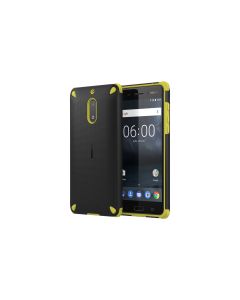 Official Nokia 6 Lemon Black Rugerised Protective Shell Case - CC-501