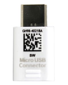 Official Samsung White Micro USB to Type C Adapter - GH98-40218A