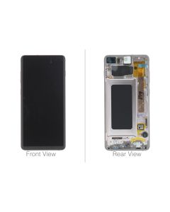 Official Samsung Galaxy S10+ G975 Ceramic White LCD Screen & Digitizer - GH82-18834J / GH82-18849J