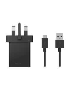 Official Sony EP-880 UK Black USB Mains Charger With UCB-20 Cable - Type C